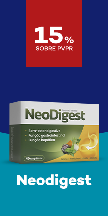 Suplemento Neodigest com destaque promocional de 15% sobre pre&ccedil;o de Venda ao P&uacute;blico Recomendado